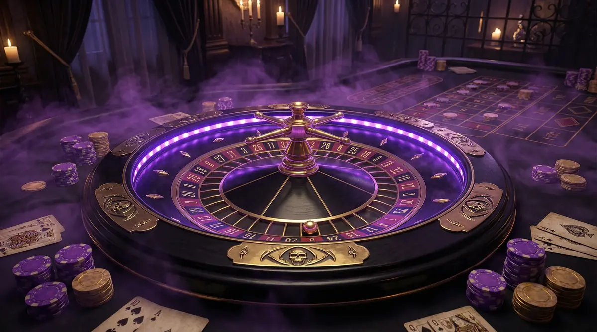 Roleta gótica com tema de ceifador no abcbet